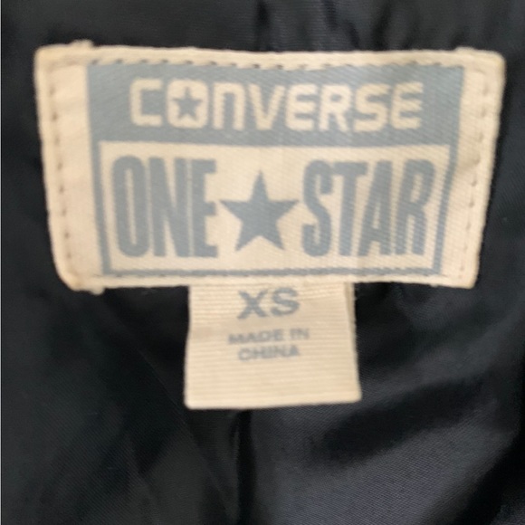 Converse One Star Unisex Lightweight Black Jacket Size XS - Picture 2 of 10